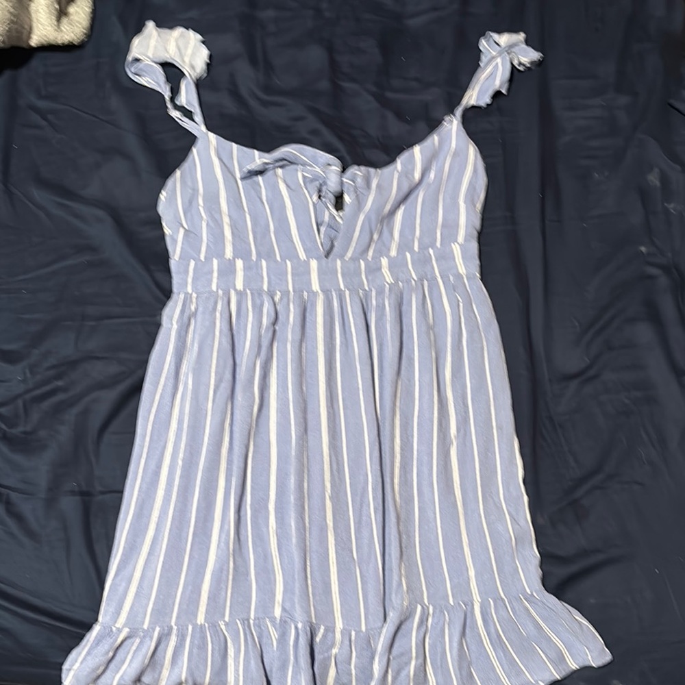 Forever 21 Kids Blue and White Striped Dress